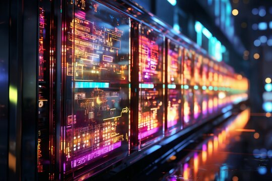 a modern data center for information processing, the Internet, data storage, devices for industrial and scientific research and measurements, the concept of electronics of the future