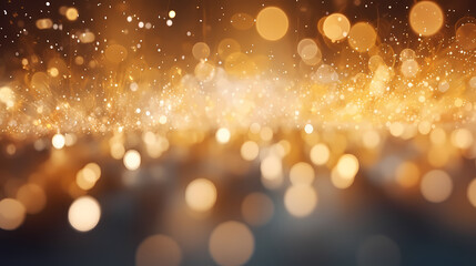 Abstract bokeh lights background, blurred bokeh effect, holiday decoration background