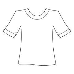 White t-shirt template isolated vector illustration