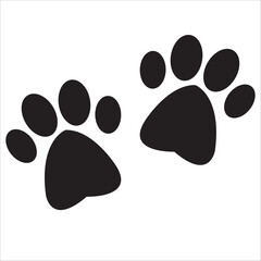 Paw icon vector for web and mobile app. paw print sign and symbol. dog or cat paw. Black colour isolated in white background eps10.