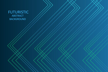 Modern dark blue abstract background. Blue geometric lines with glowing arrows. Technology futuristic design. Suit for cover, header, poster, banner, web