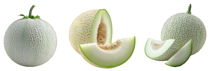 honeydew melon isolated on transparent background 