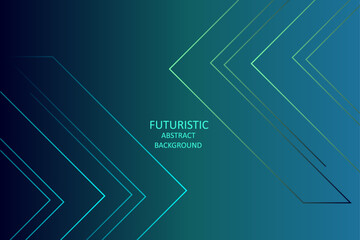 Modern dark blue abstract background. Blue geometric lines with glowing arrows. Technology futuristic design. Suit for cover, header, poster, banner, web