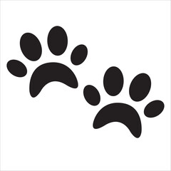 Paw icon vector for web and mobile app. paw print sign and symbol. dog or cat paw. Black colour isolated in white background eps10.