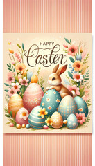 Fototapeta na wymiar Happy Easter postcard inspiration, Easter marketing concept
