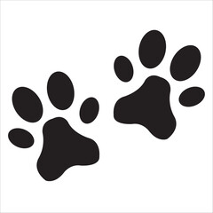 Paw icon vector for web and mobile app. paw print sign and symbol. dog or cat paw. Black colour isolated in white background eps10.