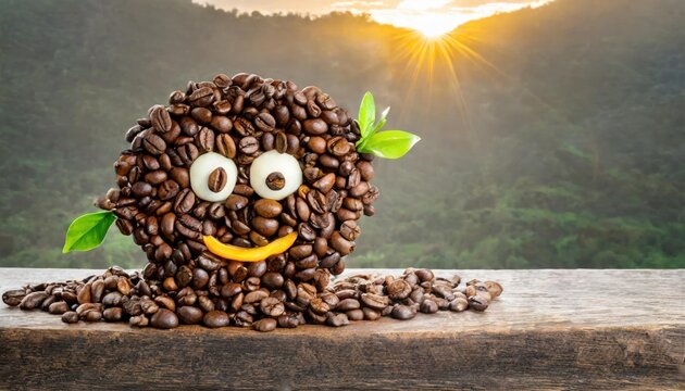 morning smile emoji concept