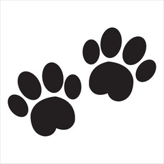 Paw icon vector for web and mobile app. paw print sign and symbol. dog or cat paw. Black colour isolated in white background eps10.