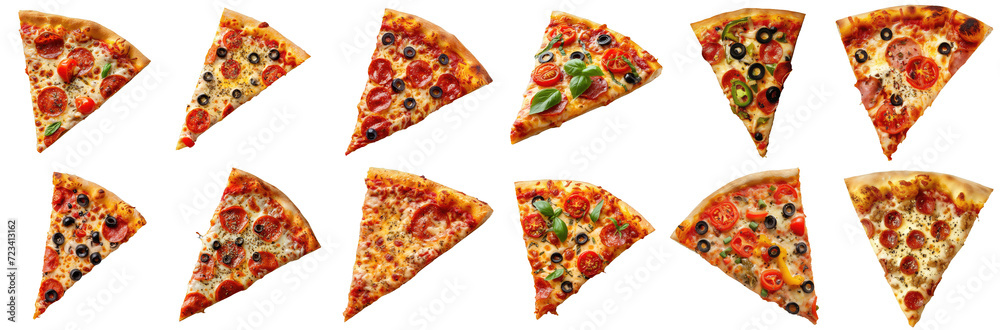 Sticker pizza slices