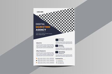 Corporate business flyer template design. marketing, business proposal, promotion, advertise, publication, cover page. new digital marketing flyer set.