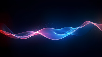 Digital technology blue rhythm wavy lines abstract graphic poster web page ppt background