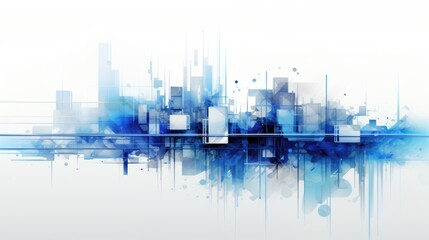 Wallpaper, abstract background, a background with blue lines and lines on it, in the style of high-tech futurism, white background