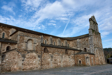 Fototapeta na wymiar Meira church is peculiar and interesting. It is in Galicia, Spain