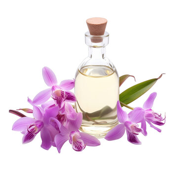 fresh raw organic laelia oil in glass bowl png isolated on white background with clipping path. natural organic dripping serum herbal medicine rich of vitamins concept. selective focus