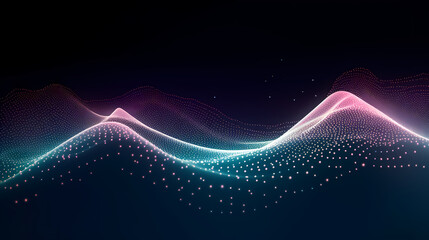 Digital technology blue rhythm wavy lines abstract graphic poster web page ppt background