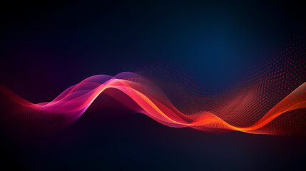Digital technology blue rhythm wavy lines abstract graphic poster web page ppt background