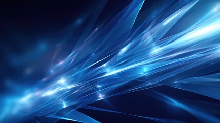 Fototapeta premium an abstract, blue background with light moving linearly, in the style of technological design, dynamic angles, techno-futuristic