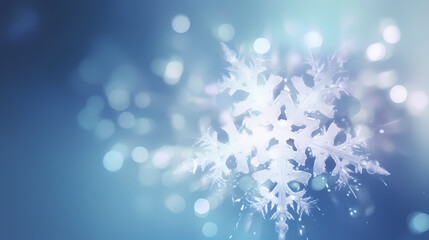 Snowflake background, snowflake border, winter holiday background, soft colors and dreamy atmosphere