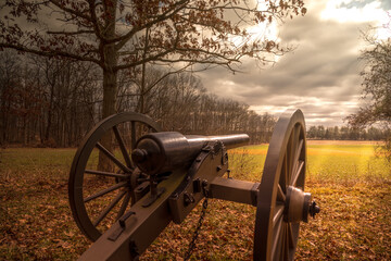 Gettysburg Battlefield Cannon - obrazy, fototapety, plakaty