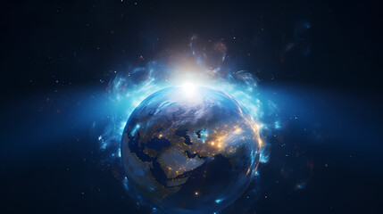 Obraz premium Admire our beautiful Earth from the vastness of space