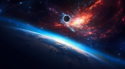 Obraz premium Admire our beautiful Earth from the vastness of space