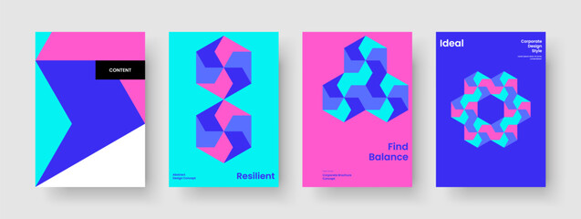 Geometric Brochure Template. Isolated Background Design. Abstract Book Cover Layout. Banner. Flyer. Business Presentation. Report. Poster. Advertising. Pamphlet. Portfolio. Newsletter. Magazine