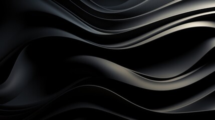 dark black wave design background on the screen, in the style of graphic lines, multidimensional shading, organic formations, rhythmic linear patterns