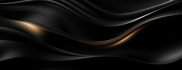 dark black wave design background on the screen, in the style of graphic lines, multidimensional shading, organic formations, rhythmic linear patterns