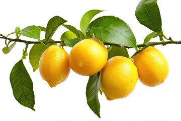 lemon branch with fruits 
