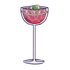 Cute aesthetic pink cocktail