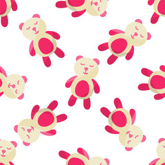 bear toy childrens day colored play friend animal pattern textile background