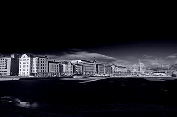 Helsinki in winter in high contrast