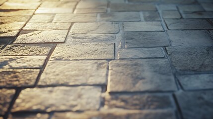 Obraz premium a fragment of a street city concrete wall of a building and an paving stones. Building's facade. Mocap or background for creativity : Generative AI