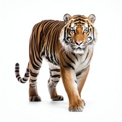 Obraz premium a tiger, studio light , isolated on white background,