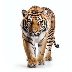 a tiger, studio light , isolated on white background,