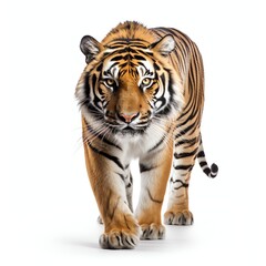 Fototapeta premium a tiger, studio light , isolated on white background,