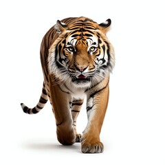Fototapeta premium a tiger, studio light , isolated on white background,