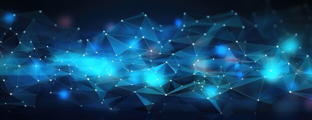 blue abstract complex grids, abstract concept illustration of computer, web, space and technology elements