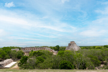 Fototapeta na wymiar Uxmal mayan ruins in Merida, Yucatan, Mexico