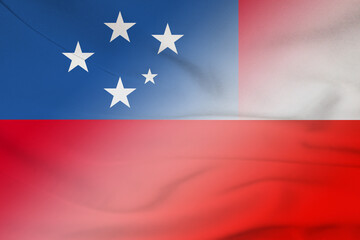 Samoa and Poland state flag international negotiation POL WSM