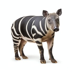 a tapir, studio light , isolated on white background