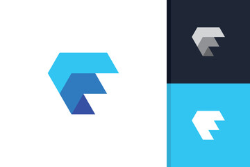 letter f logo design vector template