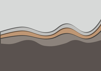 Abstract gray background with brown and gray waves.