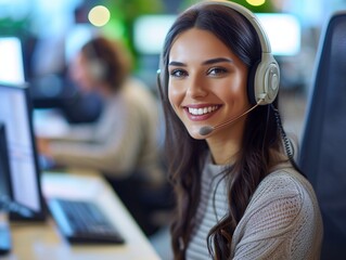 Support phone operator in headset