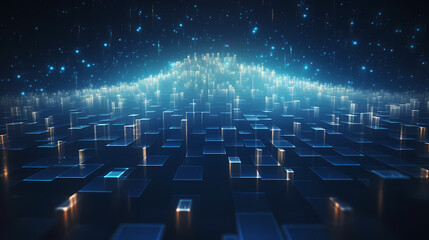 Obraz premium Abstract background of future network technology and network connections