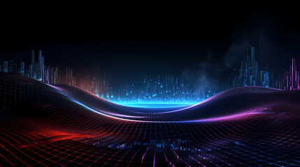 Abstract background of future network technology and network connections