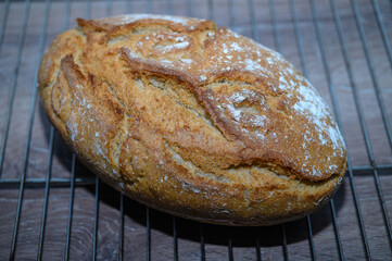 homemade freshly baked bread just out of the oven in the kitchen 1