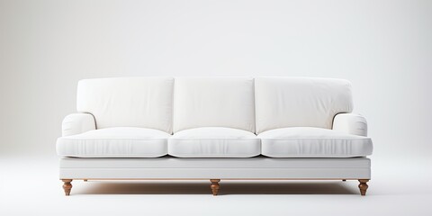 Fototapeta na wymiar White background, 3-seater couch.