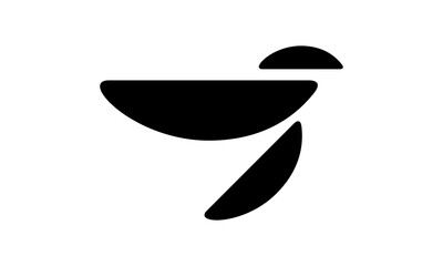 silhouette of a bird icon logo vector 