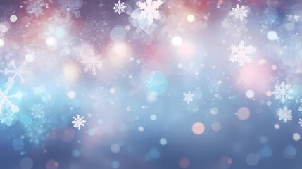 Obraz premium Wonderful scene formed by snowflakes, winter background
